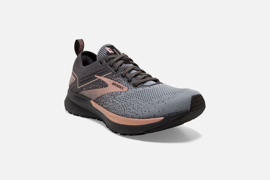 Brooks Running Shoes - Ricochet 3 Road Womens - Dark Grey/Pink - ZTE-627958